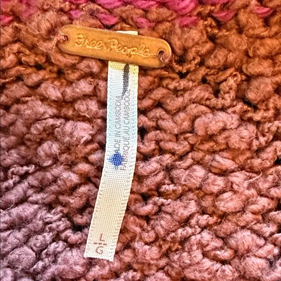 Free People Rosie Sweater Chutney Chunky Crop Pullover Drop Shoulder L - Picture 6 of 8